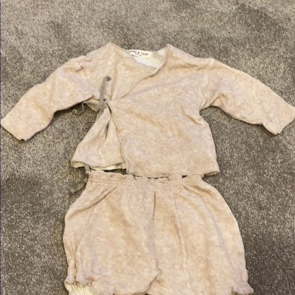 Babe and Tess 2 piece. Tan color. Super soft